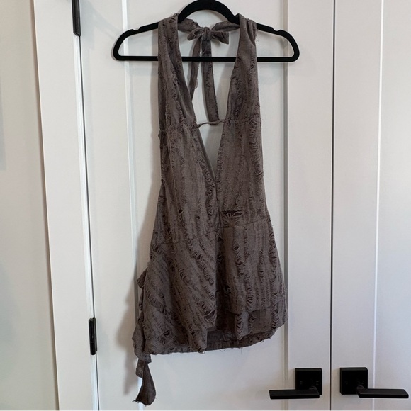 Edikted Shredded Backless Halter Mini Dress size S - Picture 4 of 6
